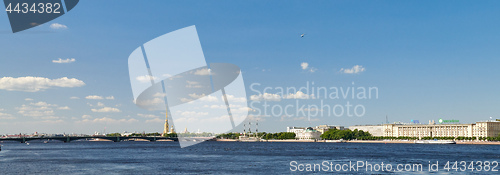 Image of Saint Petersburg, Russia. Panoramic view of the Peter and Paul fortress and the Neva river.