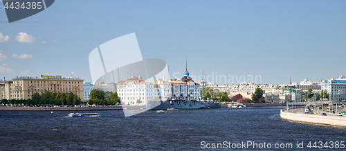 Image of Aurora cruiser in Saint-Petersburg, Russia.