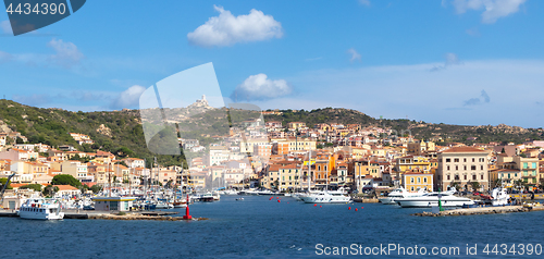 Image of Seaside view of La Maddalena ton on Maddalena island of Caprera, Sardinia, Italy.