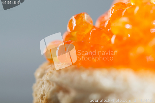 Image of Sandwich with red caviar