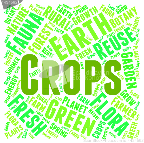 Image of Crops Word Means Plant Grains And Yield