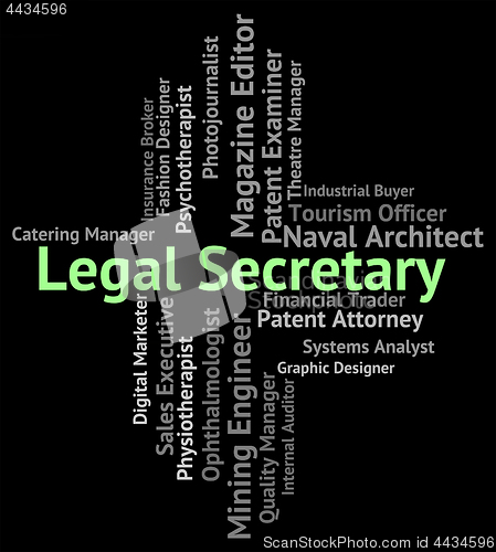 Image of Legal Secretary Shows Personal Assistant And Pa