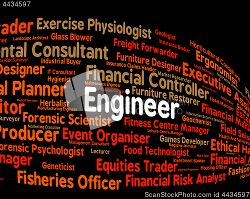 Image of Engineer Job Shows Occupations Career And Engineering