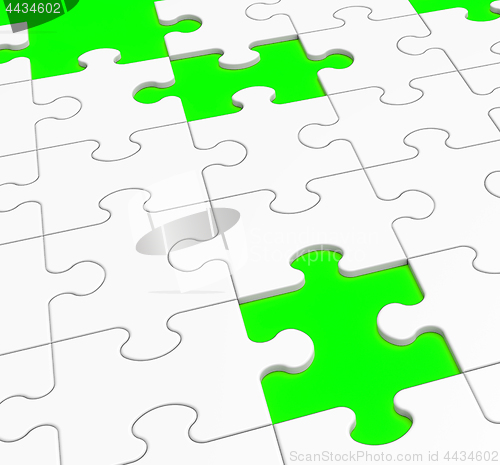 Image of Unfinished Puzzle Showing Lost Pieces