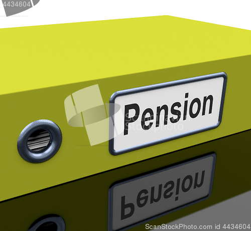 Image of Pension File Contains Retirement Documents And Records