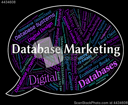 Image of Database Marketing Represents Sales Words And Computing