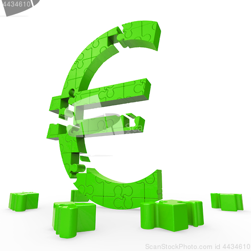 Image of Euro Symbol Shows Financing In Europe