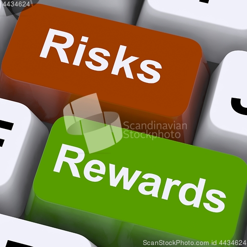 Image of Risks Rewards Keys Show Payoff Or Roi