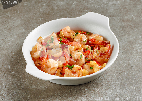 Image of spicy garlic prawns