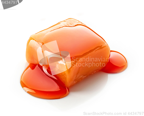 Image of caramel candy and sauce