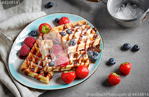 Image of plate of waffles
