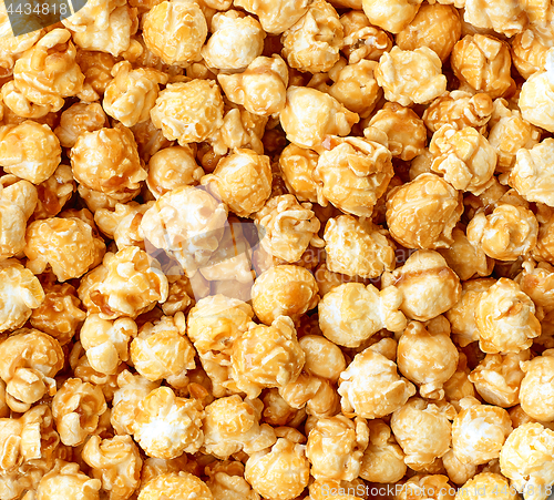 Image of caramel popcorn background