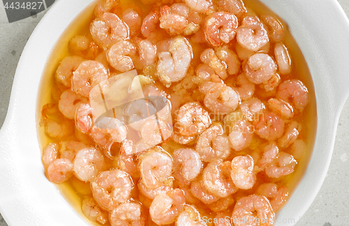 Image of bowl of garlic prawns