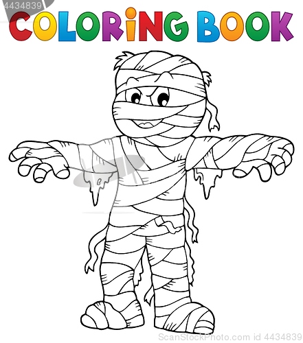 Image of Coloring book mummy theme 1