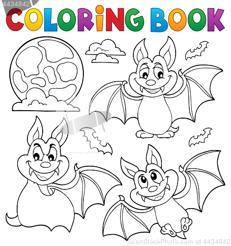 Image of Coloring book bats theme collection 1