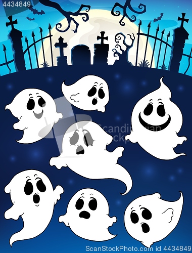 Image of Halloween image with ghosts theme 5