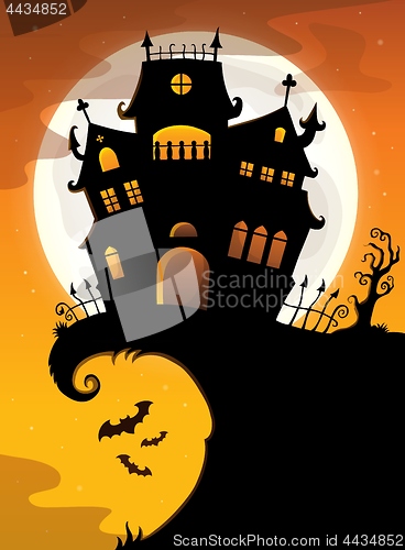 Image of Halloween house silhouette theme 2