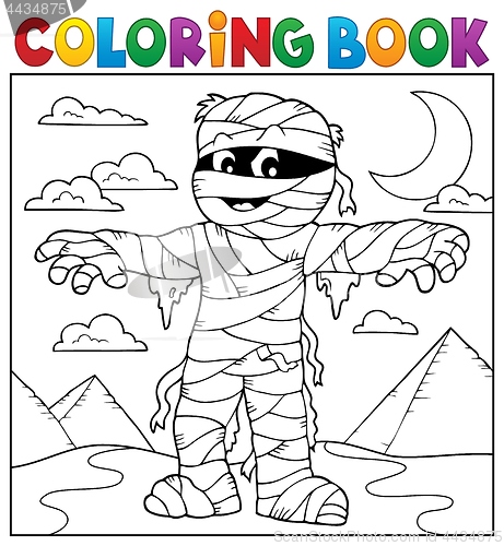 Image of Coloring book mummy theme 2