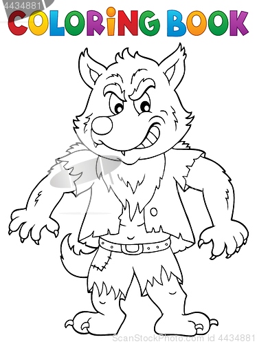 Image of Coloring book werewolf topic 1