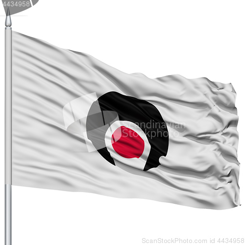 Image of Isolated Kagoshima Japan Prefecture Flag on Flagpole
