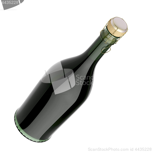 Image of Champagne bottle isolated on white