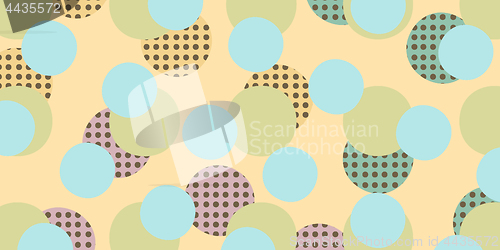 Image of Pop art retro circles background