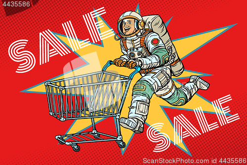 Image of Astronaut on sale. shopping cart trolley