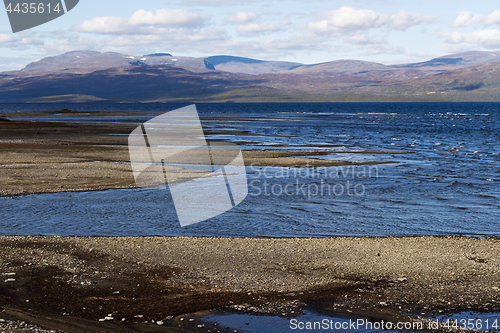 Image of Landscape with Torneträsk lake, Norrbotten, Sweden