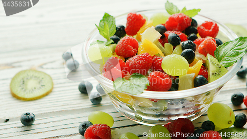 Image of Bowl with berries and fruit