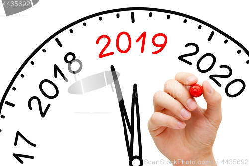 Image of New Year 2019 Clock Concept