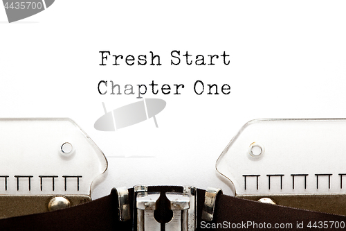 Image of Fresh Start Chapter One Typewriter Concept