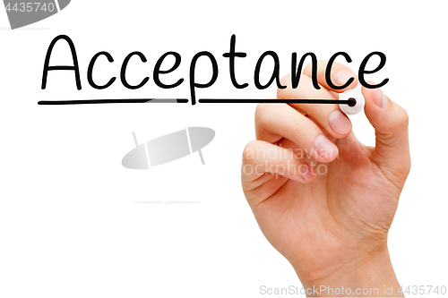 Image of Acceptance Handwritten With Black Marker