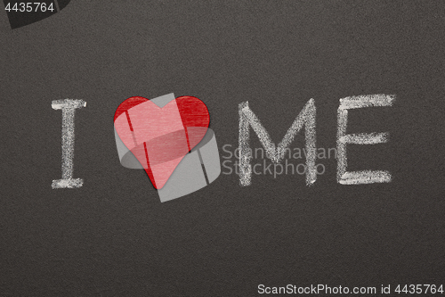 Image of I Love Me Blackboard Concept