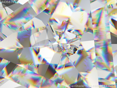 Image of diamond structure extreme closeup and kaleidoscope