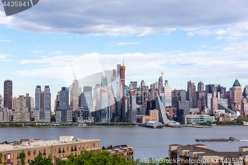 Image of Boulevard east New York city skyline view.