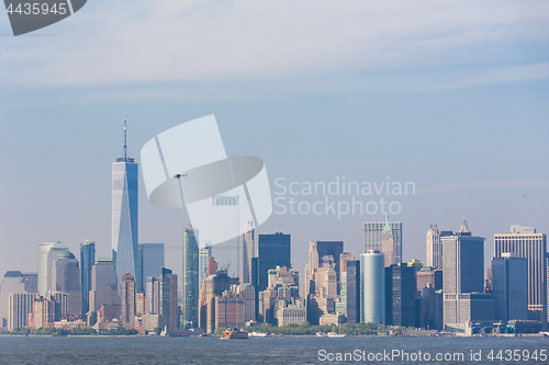 Image of Panoramic view of Lower Manhattan, New York City, USA