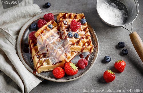 Image of plate of waffles