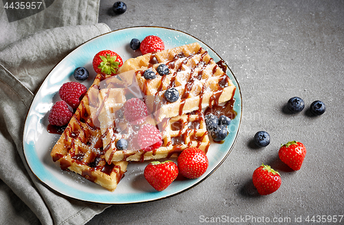 Image of plate of waffles