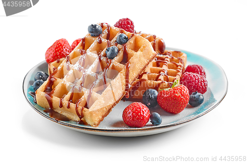 Image of plate of waffles