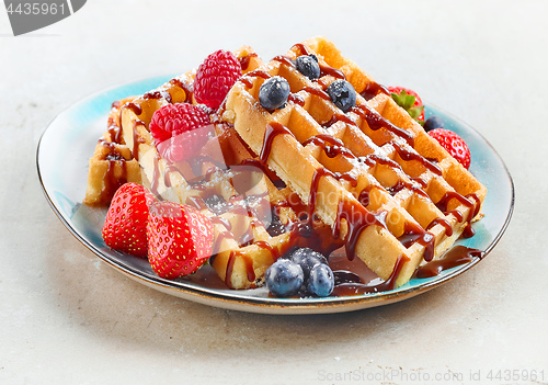 Image of plate of waffles