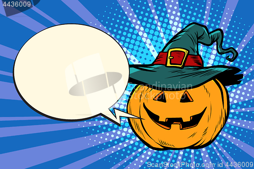 Image of pumpkin Halloween comic bubble