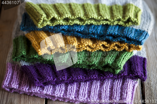 Image of Multicolored knitted hats