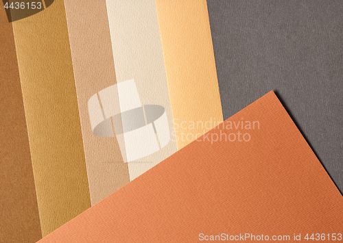 Image of colored paper in autumn colours