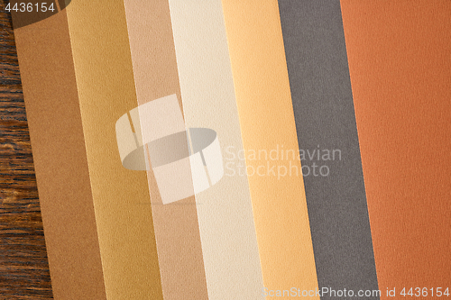 Image of colored paper in autumn colours