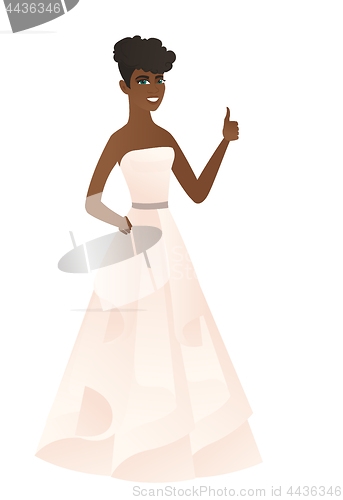 Image of Fiancee giving thumb up vector illustration