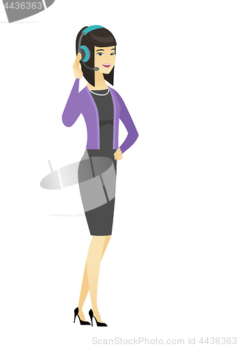 Image of Customer service operator in headset.