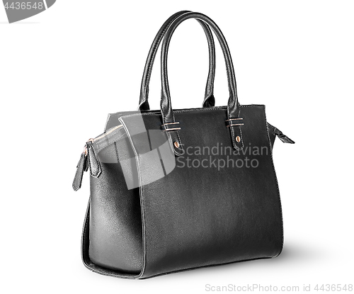 Image of Ladies black leather bag rotated