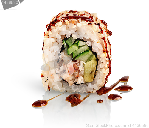 Image of In front sushi roll california