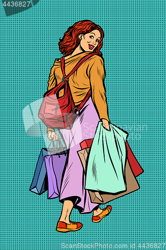 Image of Woman goes shopping