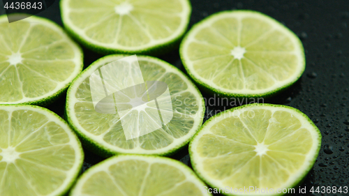 Image of Slices of sour fresh lime 